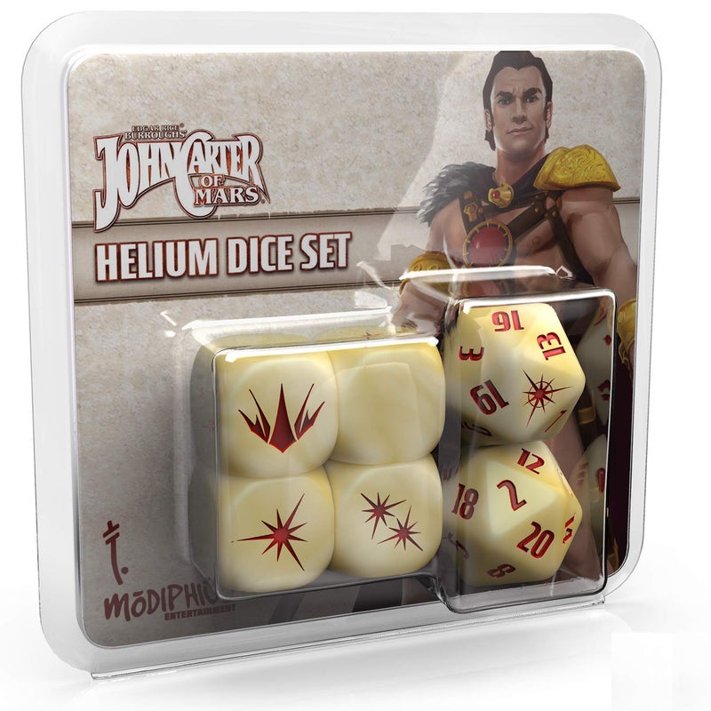 Modiphius John Carter of Mars: Helium Dice Set (Set of 6 Custom Dice) - Image 1